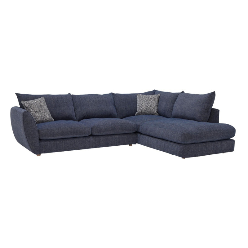 Big Blue Small Left Hand Facing Corner 5+ Seater Sofa, Grey Fabric