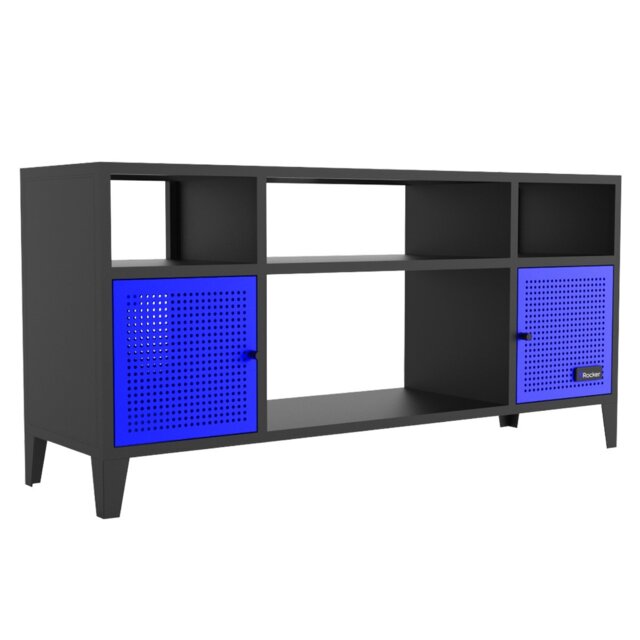 X Rocker Multimedia Unit X Rocker Mesh-Tek Media TV Storage Unit - Blue by Bed Kingdom ...