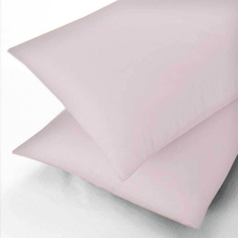 Sanderson Plain Dye Sheets, 600 Thread Count Single Fitted Sheet, Pink