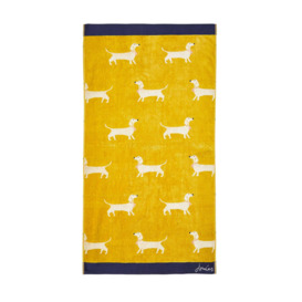 Joules Sausage Dogs Hand Towel, Gold