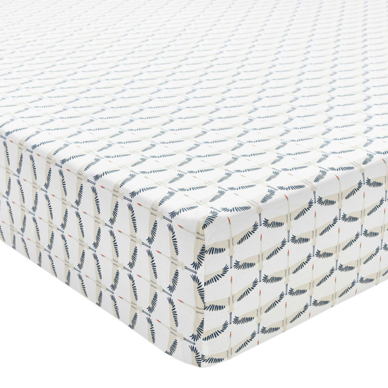 Joules Heron Geo Single Fitted Sheet, Antique Gold by Bedeck Home