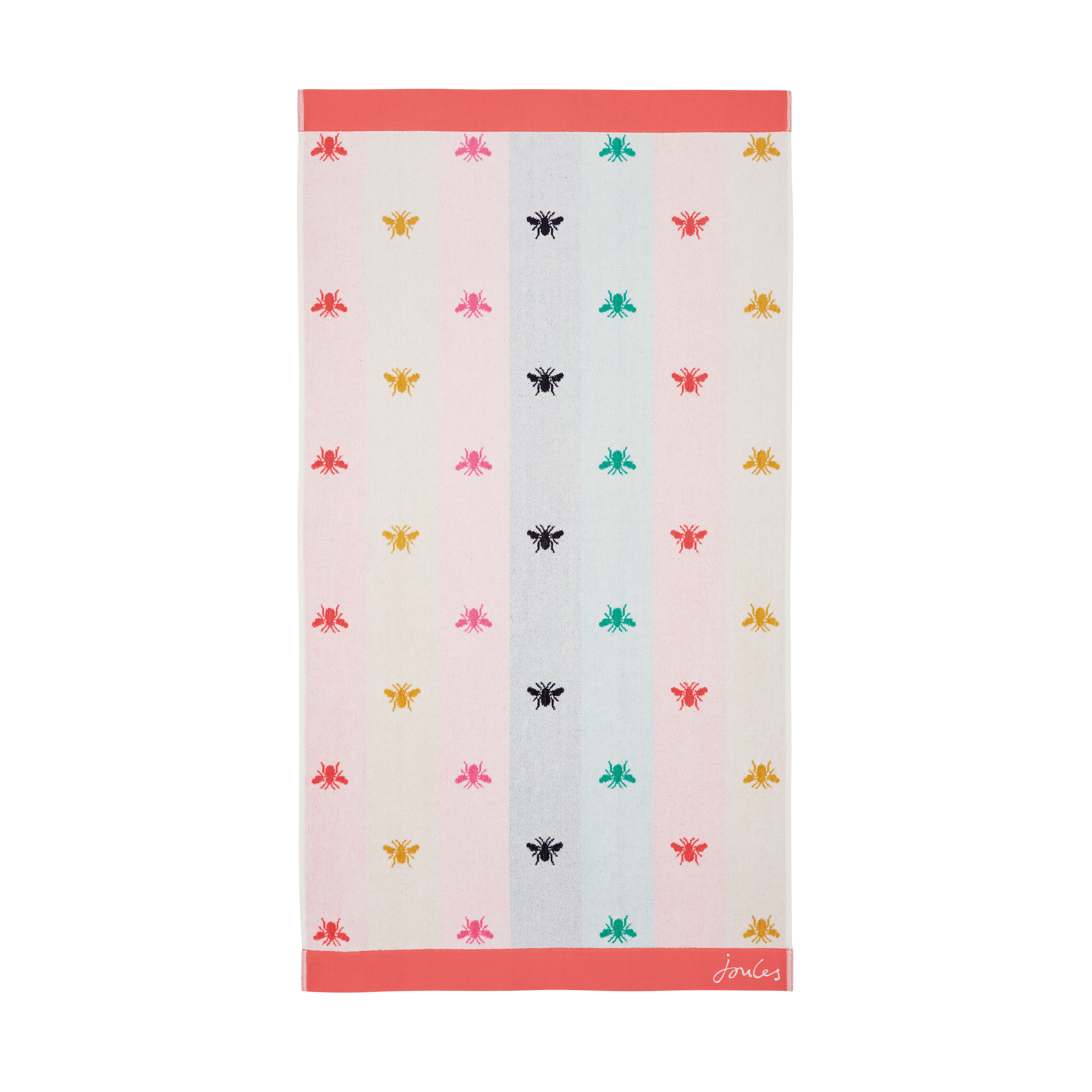 Joules Rainbow Bee Bath Sheet, Multi by Bedeck Home | ufurnish.com