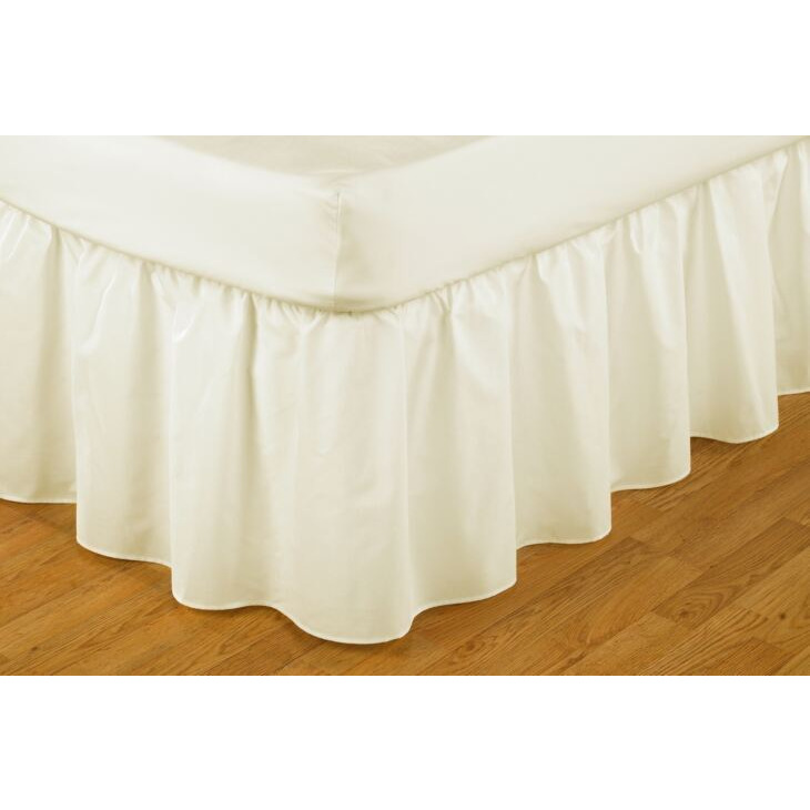 Easy Fit Frilled Valance Ivory King Size by belledorm