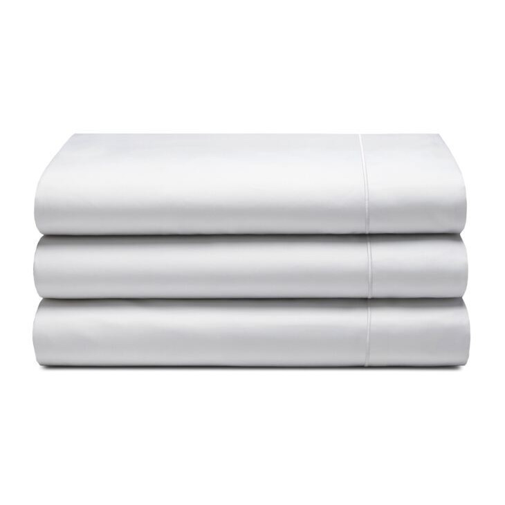 Ultimate Cotton Sateen 1200 Count Flat Sheet - White - Single by ...