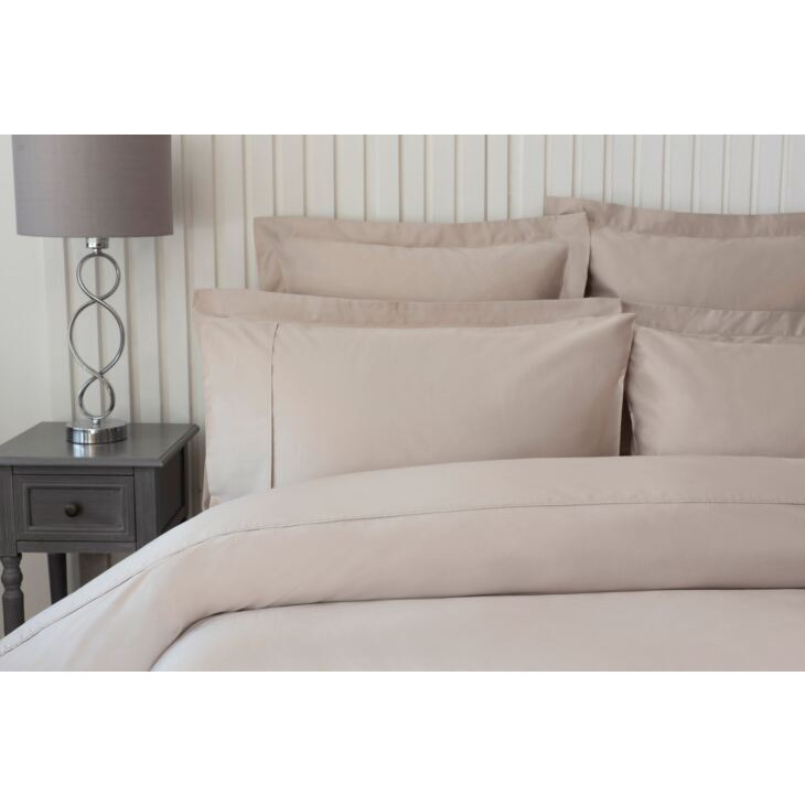 Pima Cotton 450 Count Flat Sheet Oyster King Size by belledorm