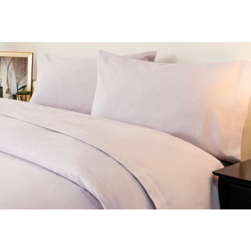 Brushed Cotton Flat Sheet Heather Single by belledorm