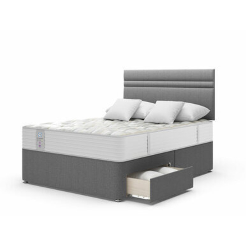 Sealy Fairfield Extra Firm Divan Bed Set Double Sand by Bensons for