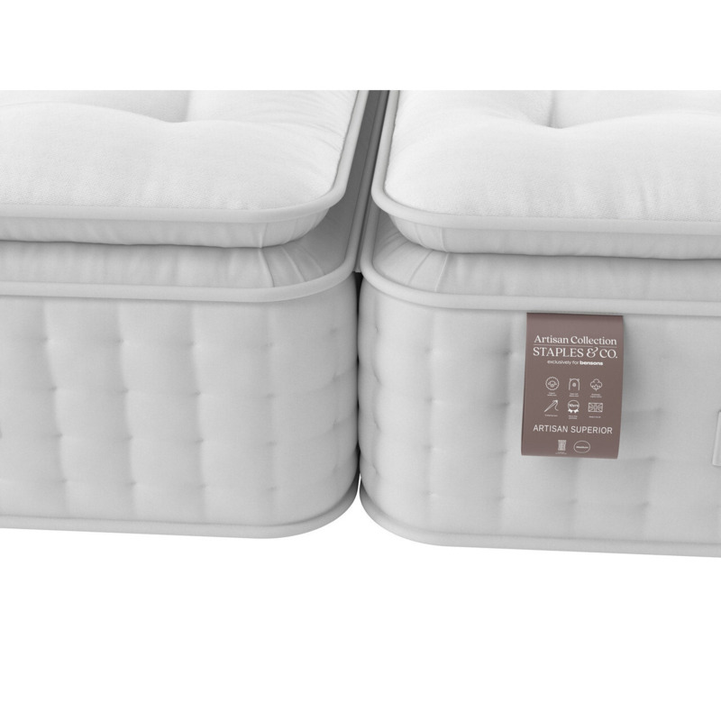 Staples and Co Artisan Superior Zip & Link Mattress by Bensons for Beds