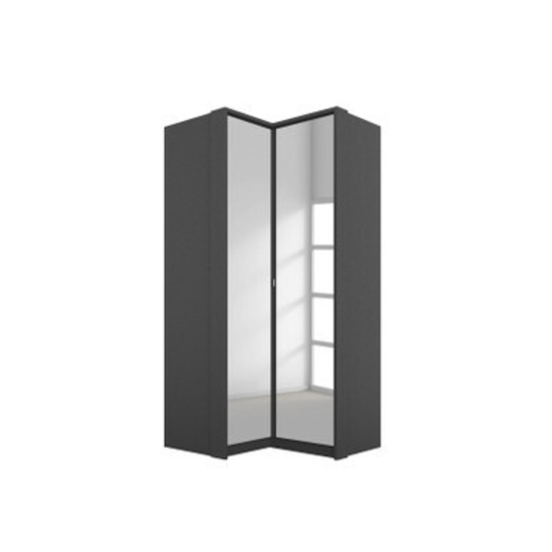 Lorenzo 2 Door Mirrored Corner Wardrobe by Bensons for Beds