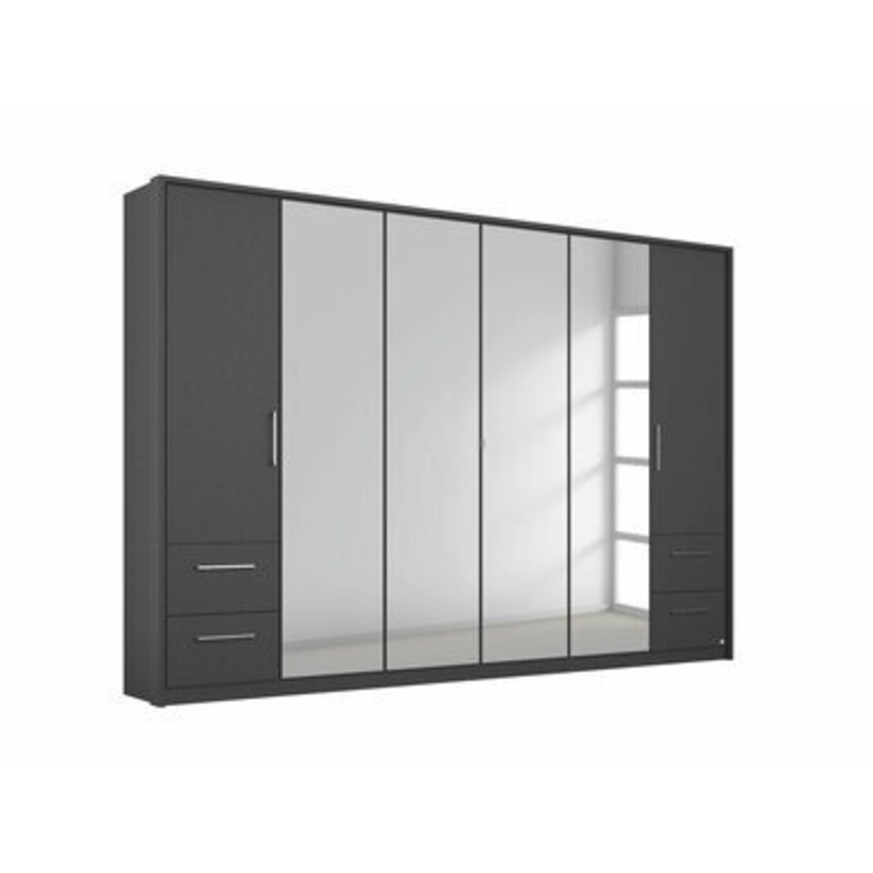 Lorenzo 6 Door + 4 Drawer Hinged Wardrobe with 4 Mirrors by Bensons for