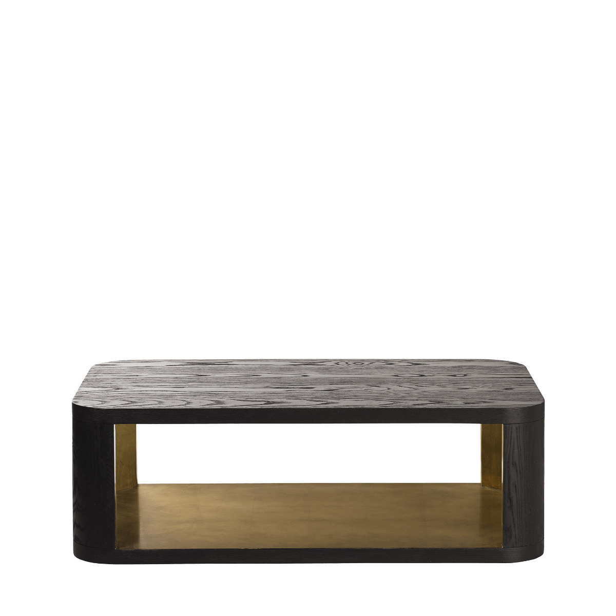 OKA, Khafra Coffee Table Lunar Black/Gold, Coffee Tables, Wood by