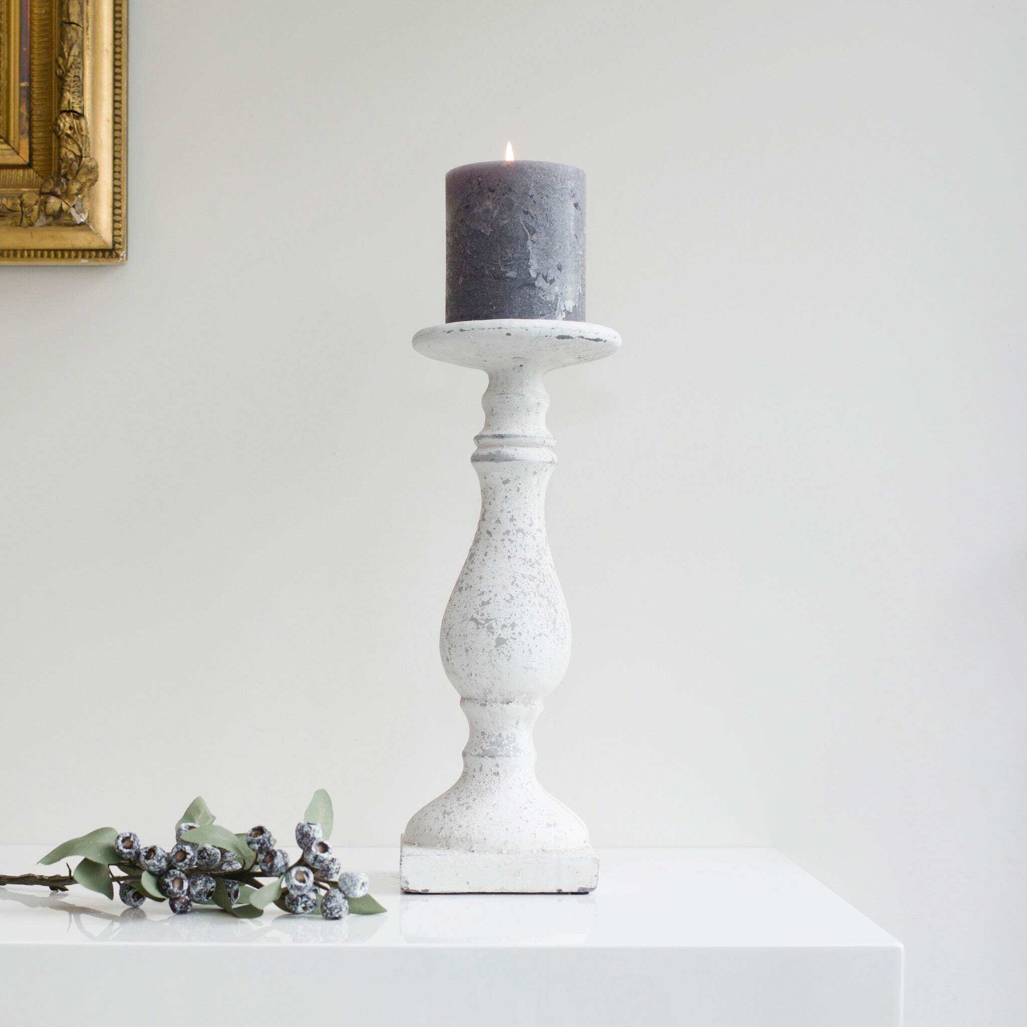Kingham Stone Candlestick - Available in Two Sizes