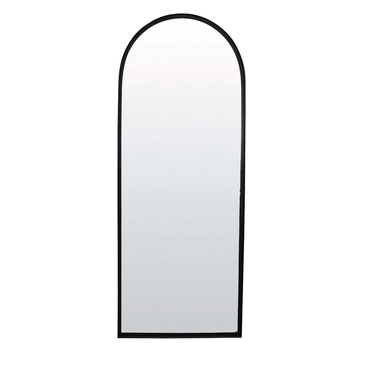Firenze Tall Arched Metal Framed Mirror - Black