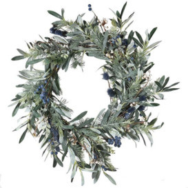 Faux Olive and Berry Wreath