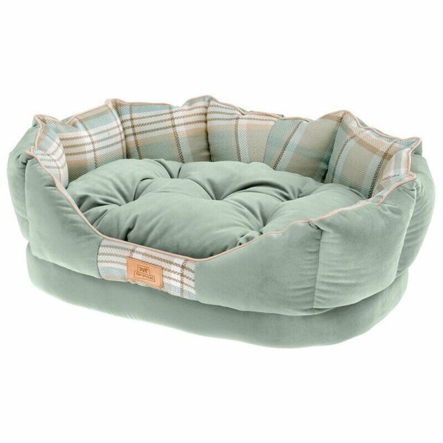 Charles Designer Rectangular Cat Bed 45 x 35 x 17 cm - Green by Cheap ...