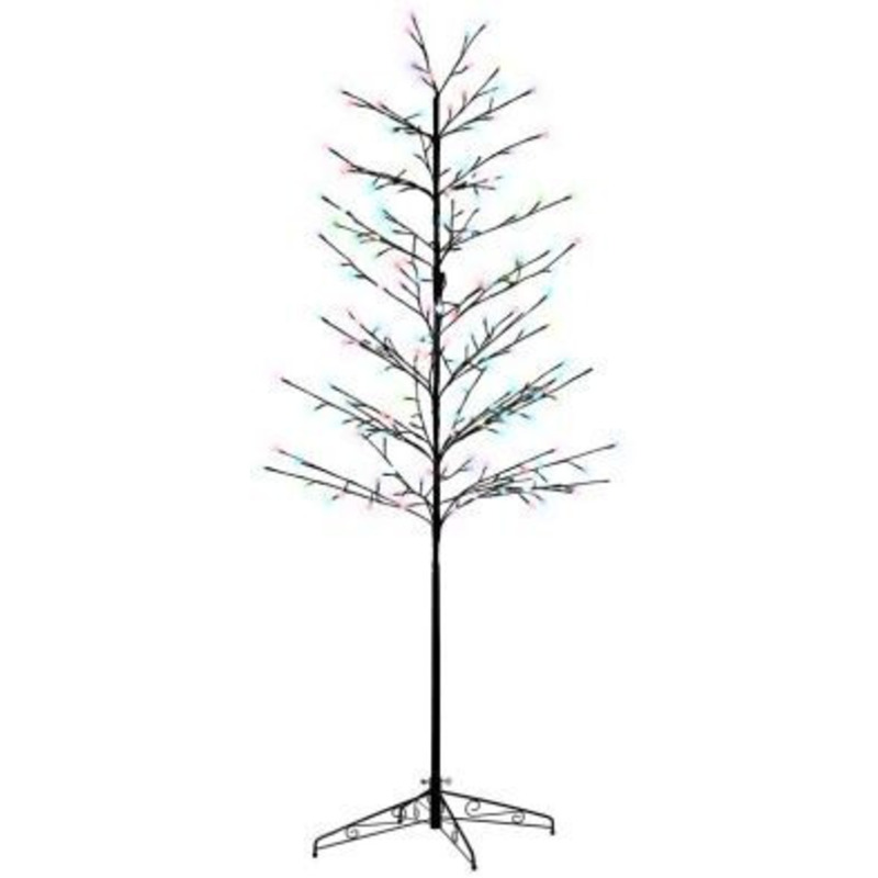 6ft Christmas Tree Light Feature with LED Lights Multicoloured 15 Tips