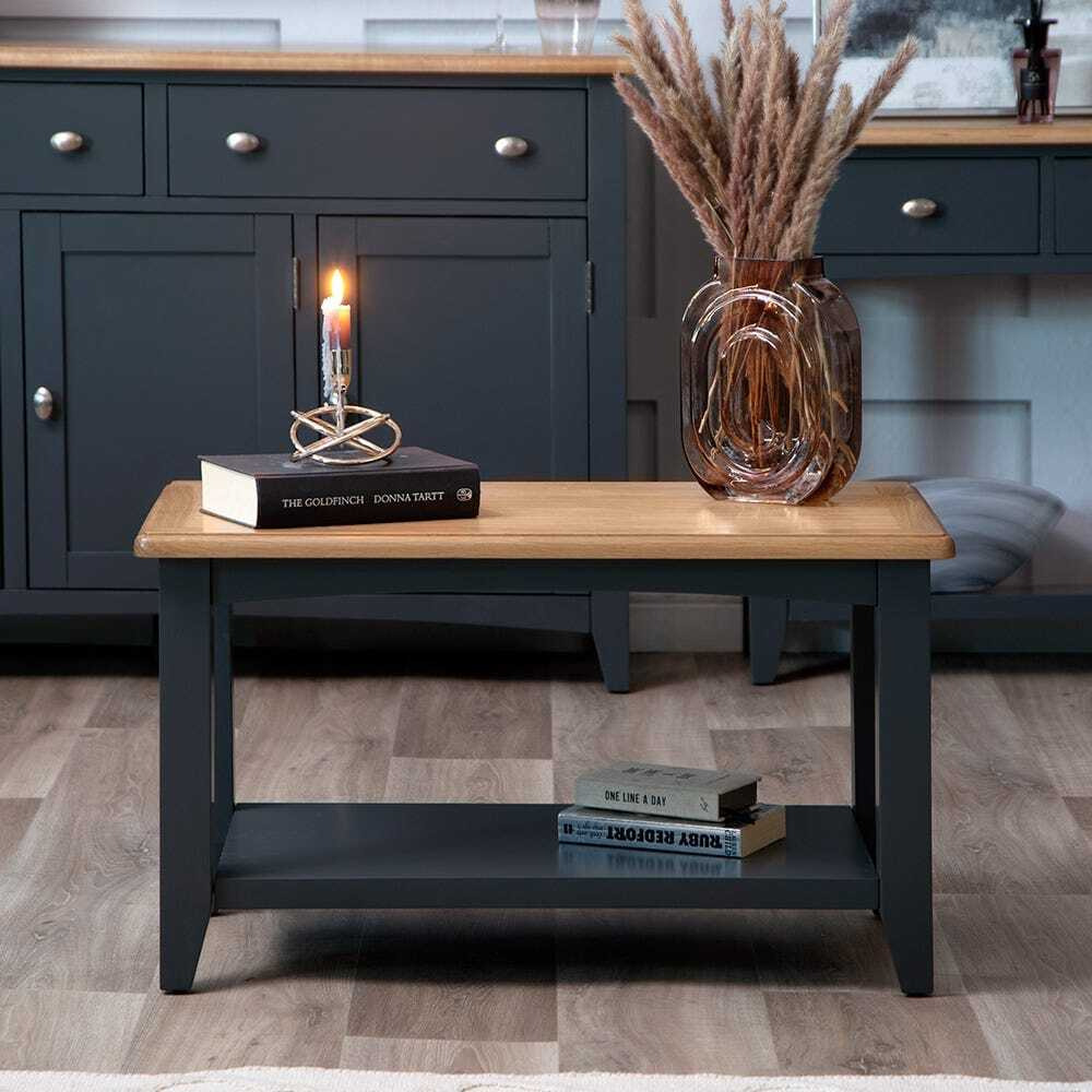 Gloucester Midnight Grey Painted Small Coffee Table by Chiltern Oak