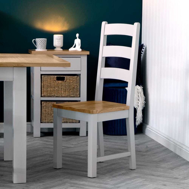 Salisbury Grey Painted Oak Dining Chair by Chiltern Oak Furniture