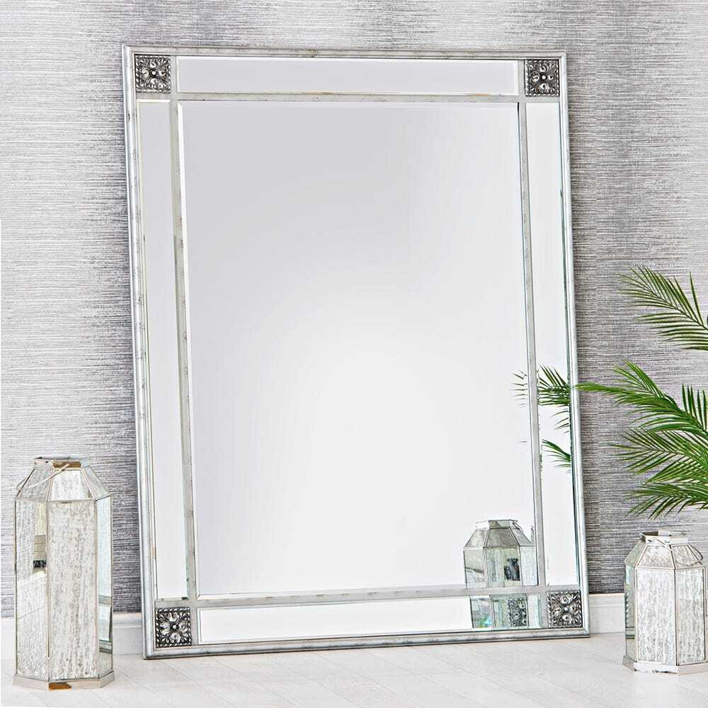 Sienna Silver Frame Leaner Mirror 115 x 145cm by Chiltern Oak Furniture