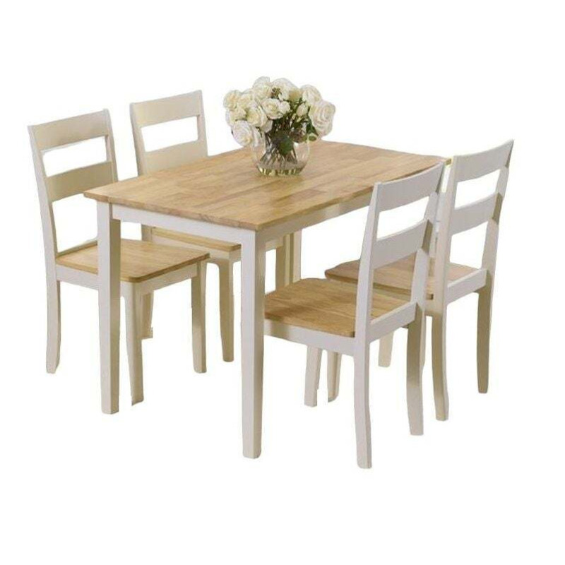 Serena Oak and Cream Dining Table and 4 Chairs by Choice Furniture