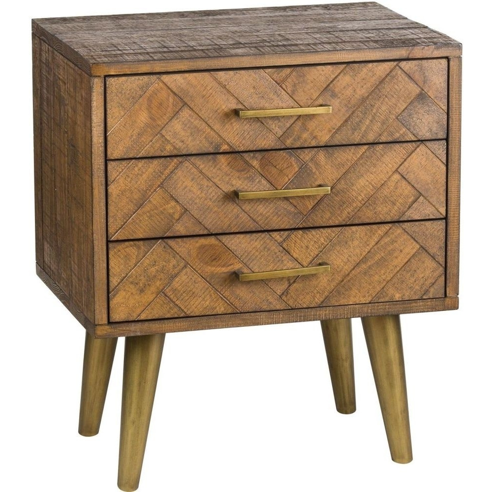 Hill Interiors Havana Bedside Table Rustic Pine with Antique Gold — free download
