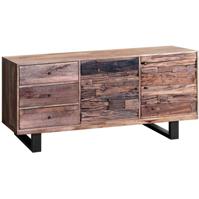 Indus Valley Phoenix Industrial Sideboard Reclaimed Sleeper Wood and
