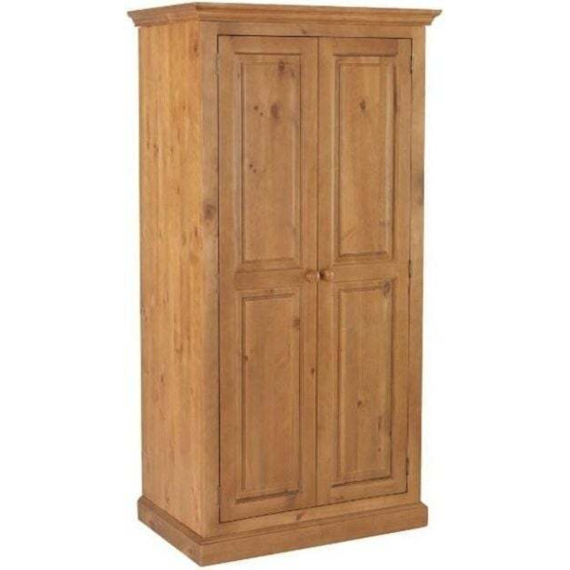 Henbury Lacquered Pine Ladies Wardrobe, All Hanging with 2 Doors by
