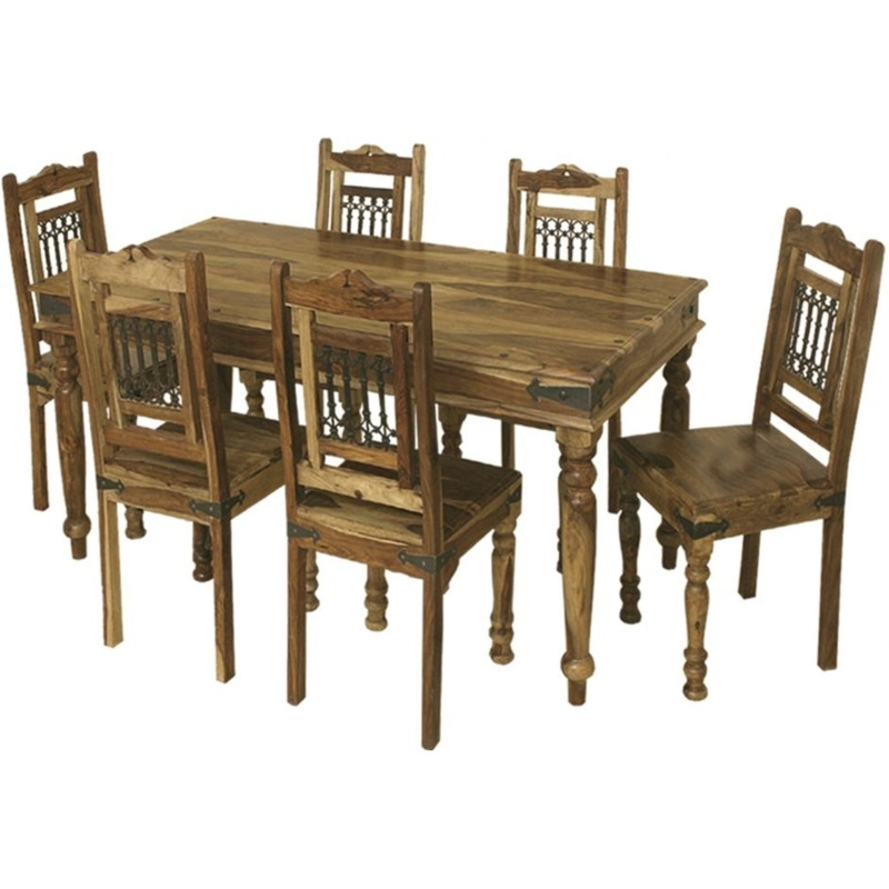 Jali Sheesham Dining Table and 6 Chairs by Choice Furniture Superstore