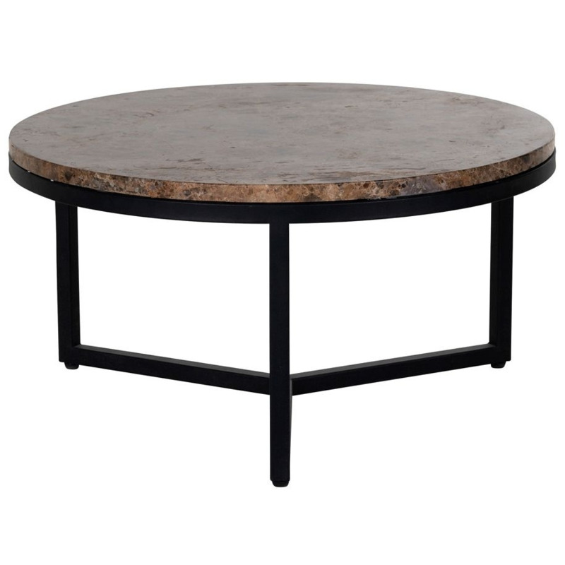 Orion Brown Emparador Marble Round Coffee Table by Choice Furniture ...