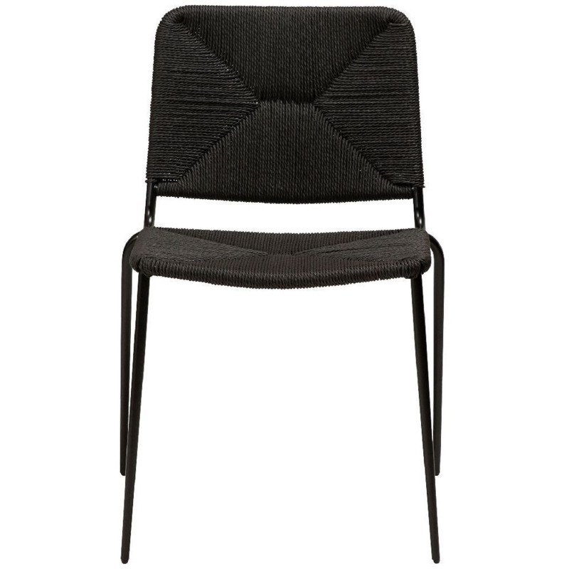 Stiletto Paper Cord Dining Chair Comes in Black and Natural Options