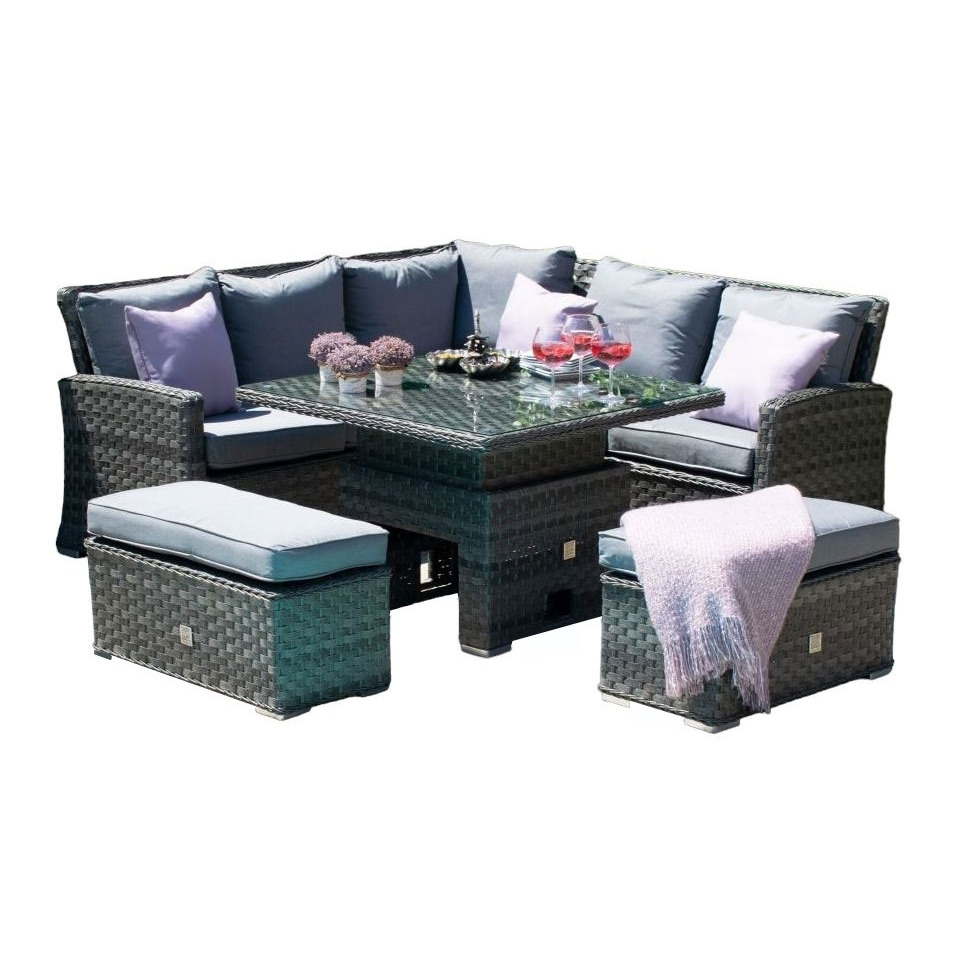 Maze Rising Table Rattan Maze Victoria Square Rattan Corner Dining with Rising Table by Choice ...
