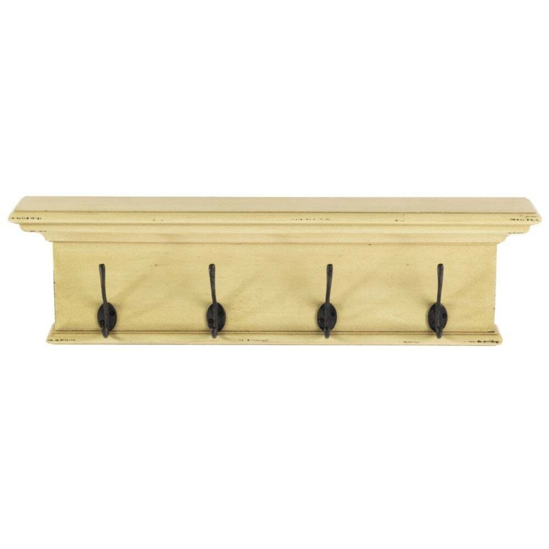 Nova Solo Halifax Yellow and Antique Brown 4 Hook Coat Rack by Choice Furniture Superstore
