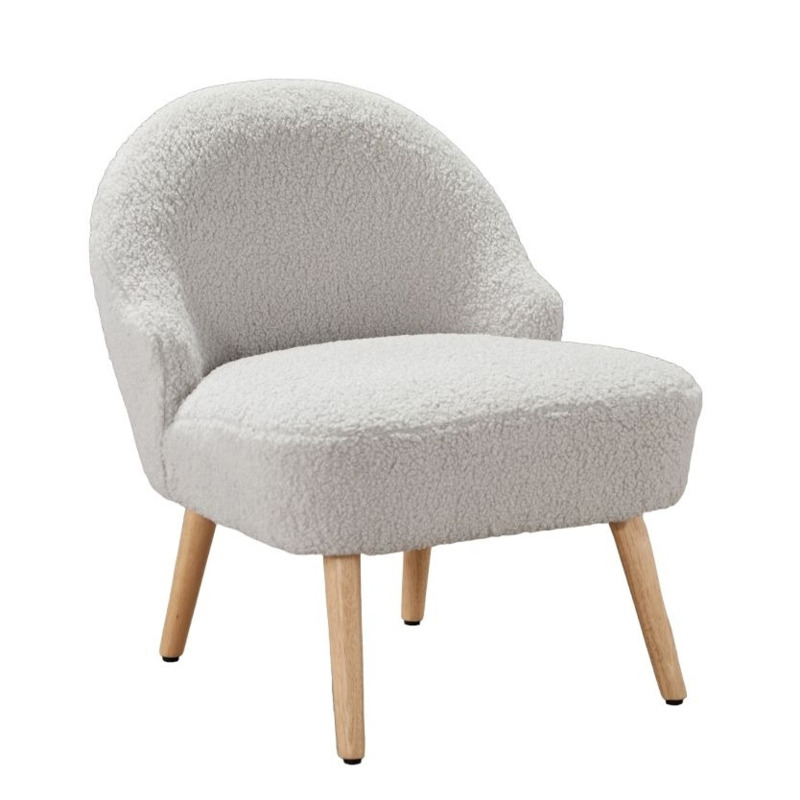 Ted Grey Faux Fur Bedroom Chair by Choice Furniture Superstore