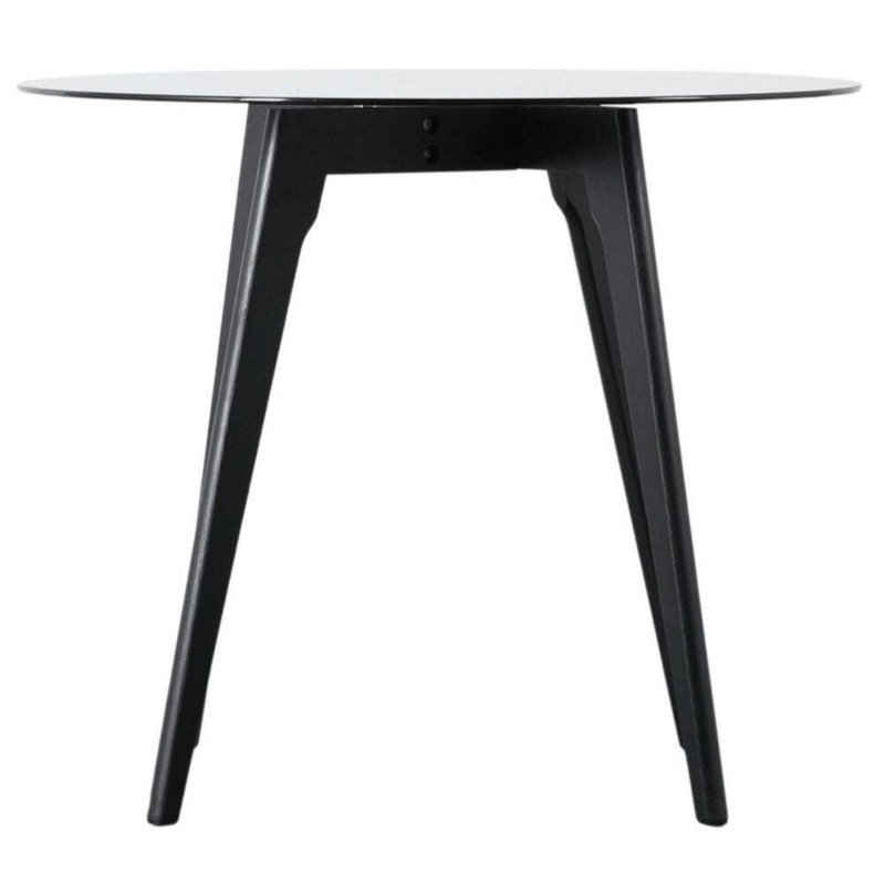 Blair Black Oak 90cm Round Dining Table by Choice Furniture Superstore