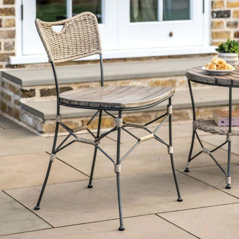 Trieste Natural Rattan Outdoor Garden Dining Chair (Sold in Pairs) by