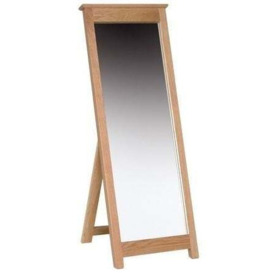 Clearance - New Oak Cheval Mirror - New - C15