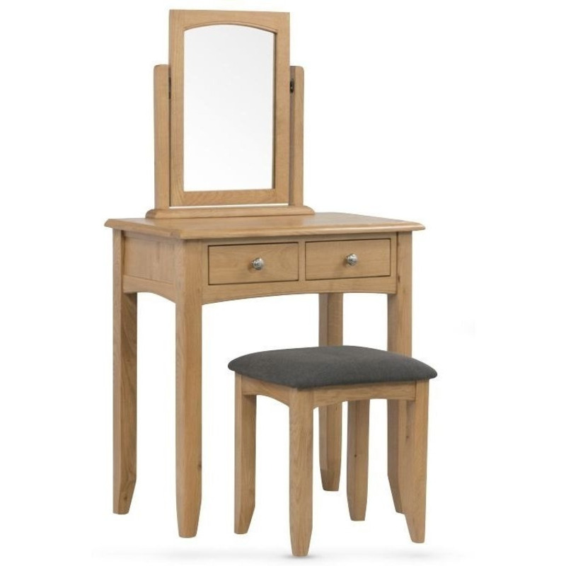 Kilkenny Oak Dressing Table with Stool by Choice Furniture Superstore