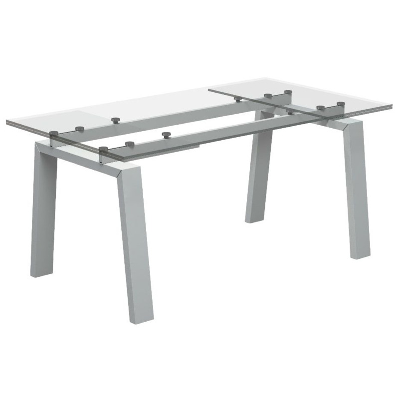 Connubia by Calligaris Zeffiro 160cm Glass Top Extending Dining Table