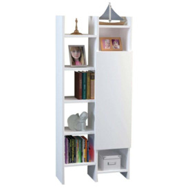 Artesia White Large Bookcase with Storage Cabinet