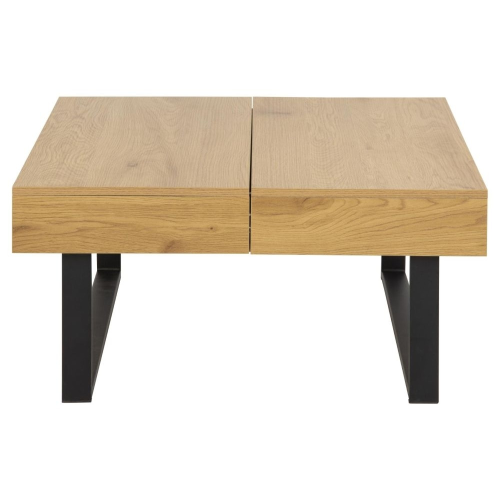 Newhaven Oak 2 Sliding Door Square Coffee Table by Choice Furniture