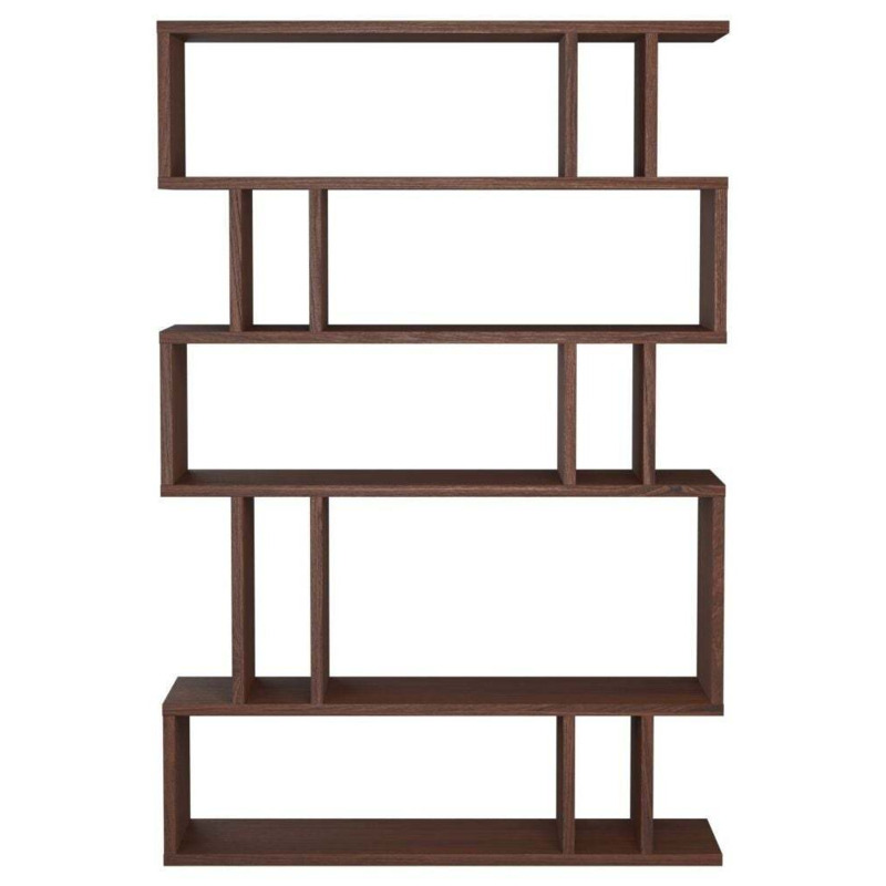 Regal Walnut Geometric Open Tall Shelving Unit by Choice Furniture