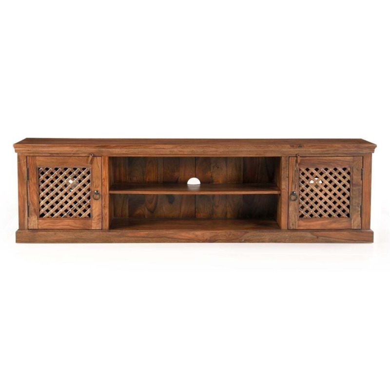 Maharani Sheesham TV Unit, Indian Wood, Wide 200cm, Stand Upto
