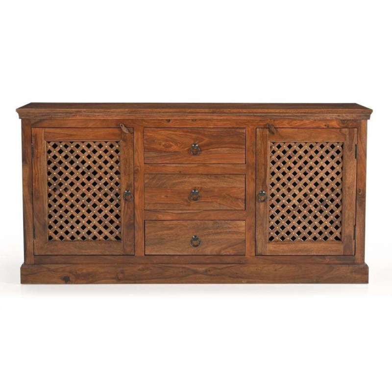 Maharani Sheesham Sideboard, Indian Wood, 160cm Large Lattice