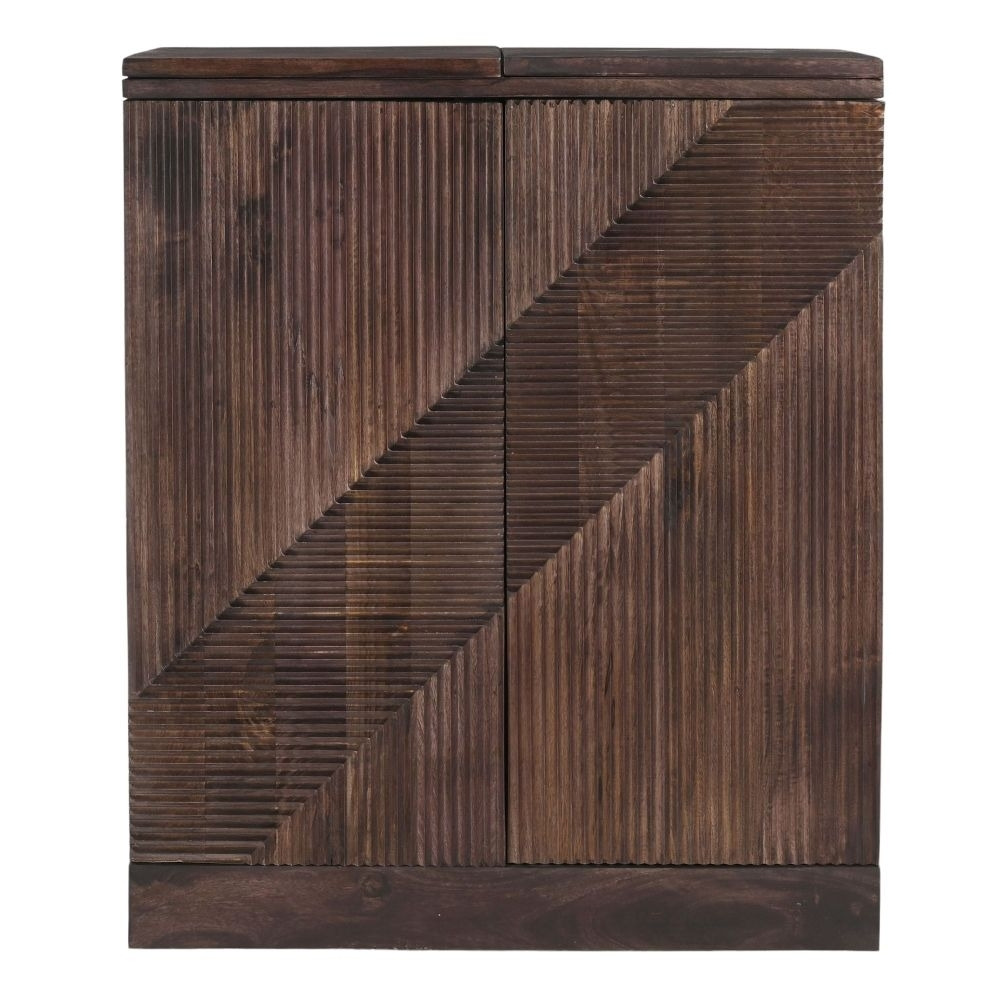 Highgrove Fluted Drinks in Walnut Finished Mango Wood by Choice