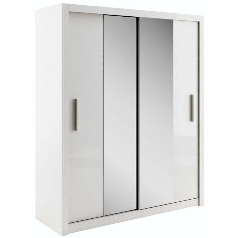 Rotan White Matt 2 Door Sliding Wardrobe by Choice Furniture Superstore