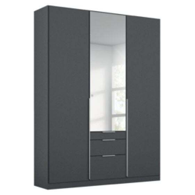 Rauch Alabama Metallic Grey 3 Door 3 Drawer Combi Wardrobe with 1