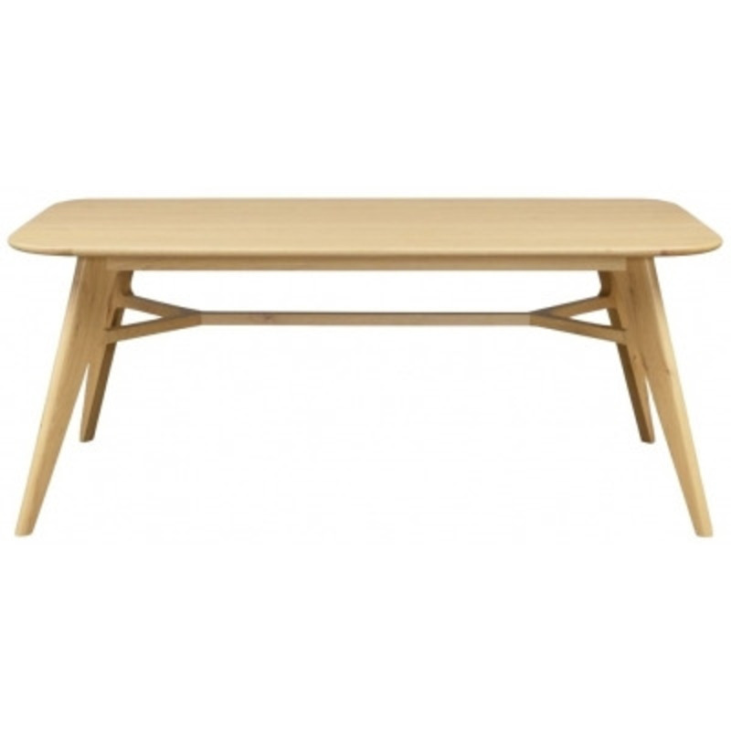 Carrington Scandinavian Style Oak Dining Table, 180cm 6 to 8 Seater