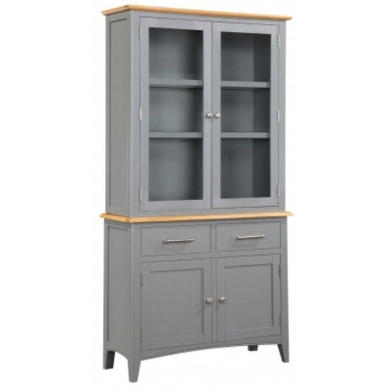 Rossmore Grey Painted Display with 2 Doors 2 Drawers by Choice
