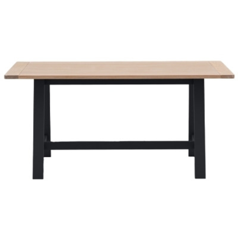 Telford Oak Trestle 4 Seater Dining Table Comes in Meteor and Prairie