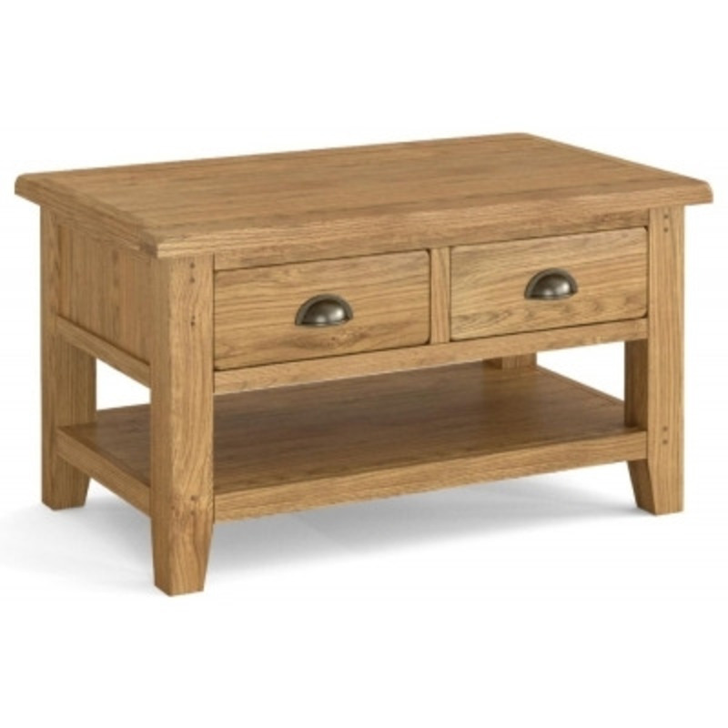 Oak Beldon Burford Oak 2 Drawer Small Coffee Table by Choice Furniture Superstore ...